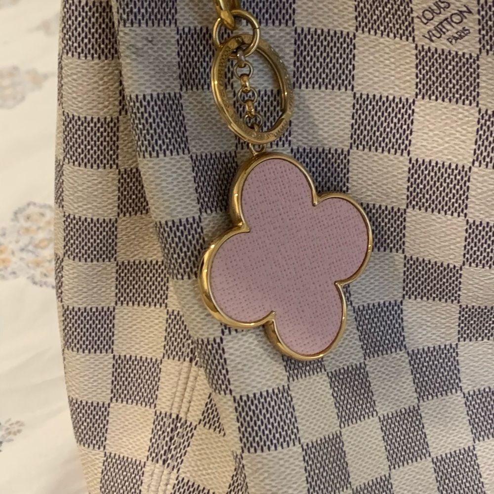 Louis Vuitton pink flower charm